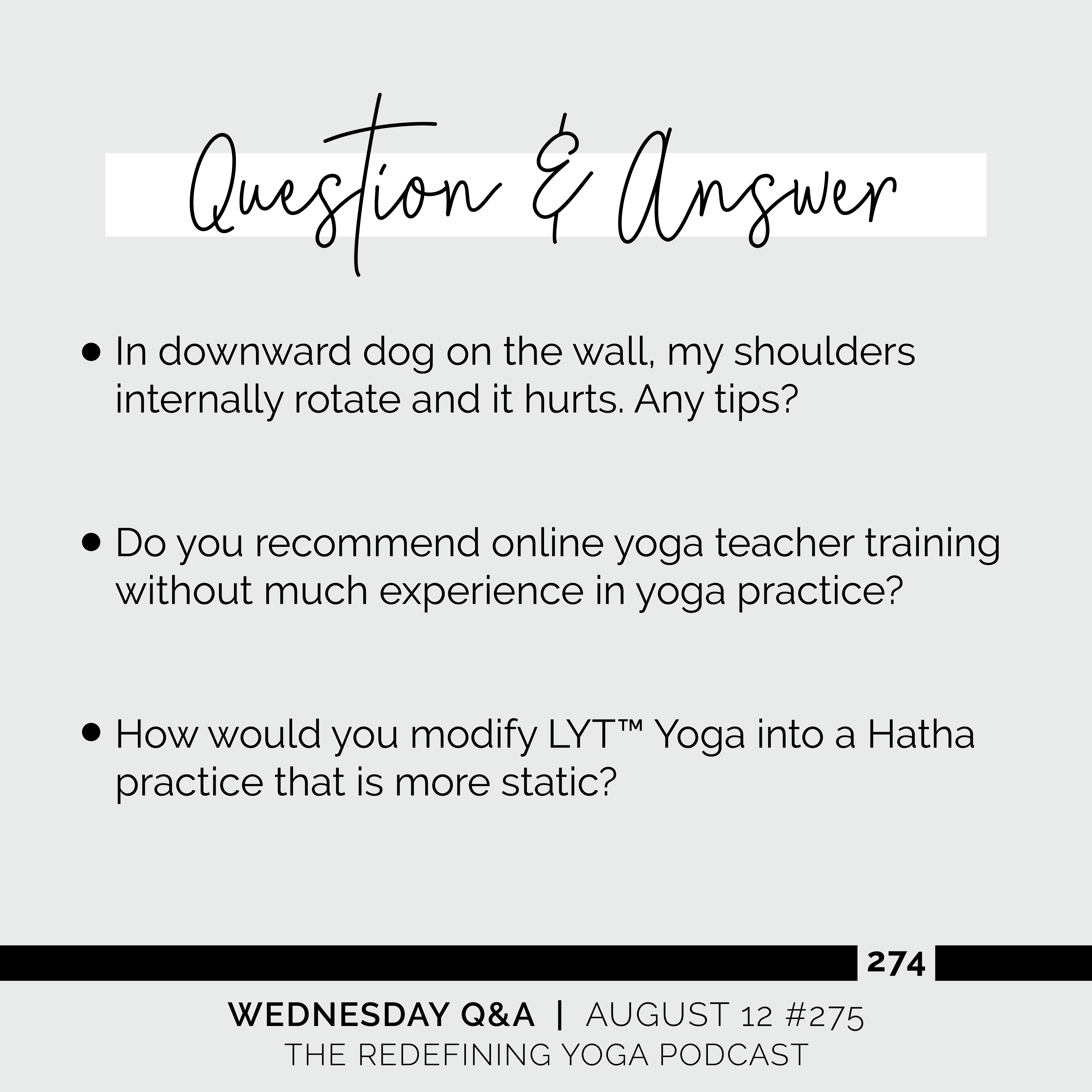 275 | Wednesday Q&A | August 12, 2020